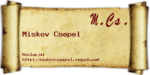 Miskov Csepel névjegykártya